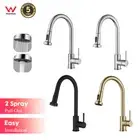 Decaura Chrome/Black/Nickel/Gold 2-Mode Kitchen Mixer Tap Pull-Out Sink Faucet