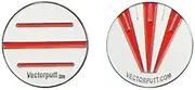 Vectorputt tm - USGA Approved Golf Ball Marker - Double Sided Golf Ball Marker with hat Clip (30mm)