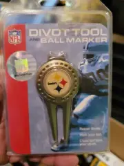 PITTSBURGH STEELERS DIVOT TOOL & BALL MARKER SET New