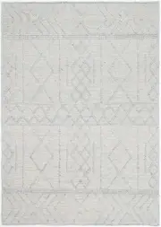 Kaiden Diamond Tribal Grey Wool Rug