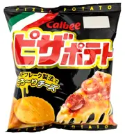 Calbee Pizza Potato Chips Melted Cheese Flakes and Pizza Powder Japanese Snack