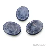 Sodalite Natural Worry Stone Oval Crystal Gemstones For Curved Thumb Massager