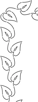 Ivy Leaf Quilt Stencil, 3"