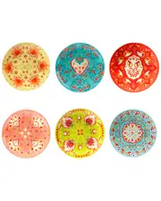 Certified International Francesca Set of 6 Salad Plate 6 Assorted