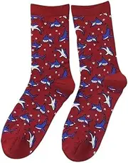 [Generic] Womens Red Sharks Of The Ocean Novelty Socks One Size UK 4-7 EU 36-40, Red, 4.5-8 US
