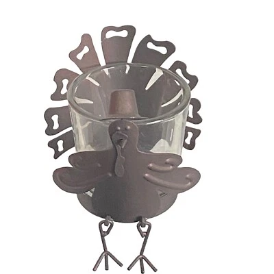 Yankee Candle Thanksgiving Turkey Votive Tea Light Holder Pilgrim Shelf Sitter