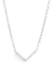 EF Collection Mini Chevron Diamond Pendant Necklace