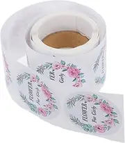 JEWEDECO 1 Roll Decorative Flower Stickers for Present Wrapping and Envelope Sealing Self Adhesive Labels for Spring Scenes and Birthday Enhance Your Gifting Experience with Charming Floral