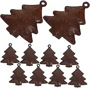 SEWACC 10pcs Rustic Hanging Bells Vintage Christmas Tree Ornaments Weathered Jingle Bells for Wreath and Door Decorations Timeless Holiday Charm for Rustic Themed Setups