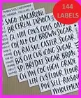 Pantry Labels x 144 Spice Storage BlackFREE POSTAGE Label Bulk Kitchen Food