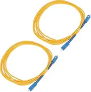 YDuupxe 2PCS Fiber Optic Cable Single Mode Fiber Jumper 3.0mm Optic Repeatable Operation Plug in Lock Patch Cable for Communication Room