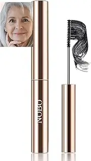 Black Mascara for Fine Short Lash & Older Women & Mulit-layered Lashes, Ultimate Length Volumizing Lower Bottom Lashes Mascara, Ultra-Precise Slim Adjustable Brush to Any Angle, Smudge-proof