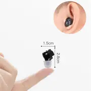 Rechargeable Hearing Aid Mini Inner Ear Deaf Amplifier for the Elderly Intelligent Noise Reduction Black