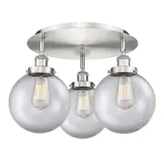 Innovations Lighting 916-3C-12-20 Canton Flush Canton 3 Light - Nickel