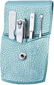 Manicures, Pedicure Kits, Nail Clippers, Men Ladies Nail Clipper Set, Stainless Steel Nail Clippers Travel Set, Personal Nail Care Tools Manicure Set, 4pcs with Portable Leather Case Professional Groo
