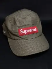 Supreme Camp Cap 'Olive' Red Box Logo Honeycomb - Made W/ Kevlar - Brand New!