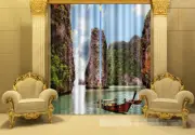 3D Reef Lake 7 Blockout Photo Curtain Printing Curtains Drapes Fabric Window AU