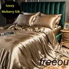 Mulberry Silk Luxury Bedding Set with Fitted Sheet Bedding Sets Quilts Cover