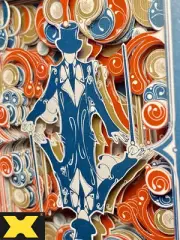 Dan & Dave Smoke & Mirrors V8 Blue Joker carved playing cards by Victor de Urda