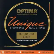 Optima/Maxima 'Unique Series' Studio 24 K Gold Bass 5 String 45-130 - BG2409.B