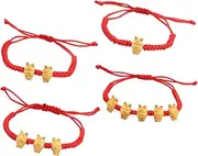 [CHILDWEET] Rabbit Year Charm String Bracelet Women Chinese Style Woven Bunny Bracelet