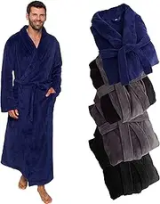 [Ross Michaels] Mens Long Robe - Full Length Big & Tall Bathrobe