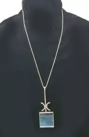 Vintage 80"s Sterling Silver 925 Rachel Gera Pendent One Of A Kind Signed Israel