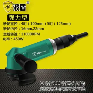 波盾 4吋/5吋大扭力氣動角磨機 100/125mm砂輪機 風動角向打磨機