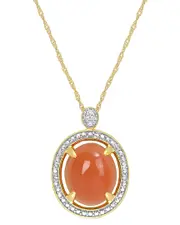 Rina Limor 14K 5.02 ct. tw. Diamond & Orange Moonstone Necklace