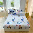 Disney Characters Fitted Sheet Set Bed Decor/Customizable Single/Double Size