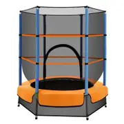 Everfit 4.5FT Trampoline for Kids Trampoline w/ Enclosure Safety Net Rebounder Gift Orange