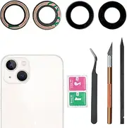 2pcs/Set Sapphire Rear Back Camera Glass Lens Replacement for iPhone 13 & iPhone 13 Mini with Preinstalled Adhesive +Repair Toolkit