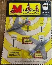 Antique Vintage MIDGETOY Diecast Metal Airport Navy AirForce Blister Pack