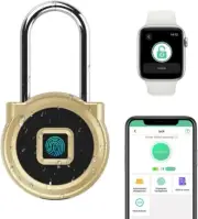 Fingerprint Padlock eLinkSmart Long Padlock with 45MM Shackle Weatherproof 10...