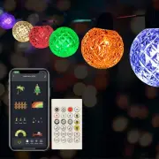 Led Smart String Lights, Shatterproof 25 RGBW Bulbs Color Changing IP65 Water...