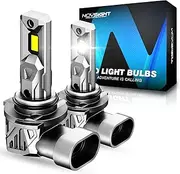 NOVSIGHT H10 9145 LED Fog Light - 1:1 Mini Size,16000LM 600% Brightness, 6500K Cool White 9145 LED Fog Light Bulb, Wireless Plug and Play 9140/9045/9040 Fog Light,IP68 Waterproof, Pack of 2