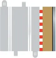 [Scalextric] Borders Tan Half Straight Car Track Accessories