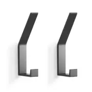 Coat Rack Hooks Wall Mounted Bath Towel Rope Hooks for Kitchen, 2Packs Black