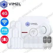 4G Wireless Home Alarm System WIFI Quad PIR Window Door Sensor Smoke Detector