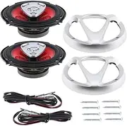 Car Audio Component 2pcs 220W 6.5 Inch Car HiFi Coaxial Speaker Vehicle Door Auto Audio Music Stereo Full Range Frequency Speakers for Cars Car Speaker Tweeters
