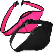 ERINGOGO 2pcs Packs Fanny Pack Belt Waist Pink Carrier Fitness Podcast Microphone Bag Karaoke Portable Mic Holder Microphone Holder Running Bag Neoprene