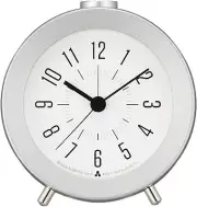 Lemnos JIJI alarm Alarm Clock Silver AWA13-04 SL Table Clock Made In Japan New