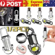 Mini Torch Keychain Rechargeable 1200LM Super Bright Torch Keyring Flashlight AU