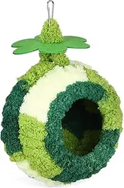 COMPUKAS Winter Bird Nest House for Parrots Medium Plush Bird Hammock with Flexible Installation Options Cozy Retreat for Parakeets Bedding Shelter