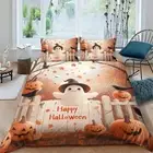 Bedding Suit Happy Halloween Comforter Cover Set Pumpkin Ghost Witch04