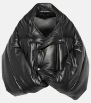[Junya Watanabe] Junya Watanabe Faux leather bomber jacket AU 10 black