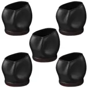 5 Pcs Rolling Chair Caster Cups Leg Floor Protectors Square Cover Office