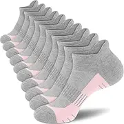 [cuangya] Ankle Socks Women No Show Running Socks Athletic Low Cut Cushioned Socks 5-Pairs