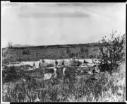 View of the old fountain at the San Fernando Mission shown in its - Old Photo