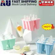 6 Cavity Ice Cream Mould Block Frozen Molds Icy Pole Jelly Pop Popsicle Maker TO